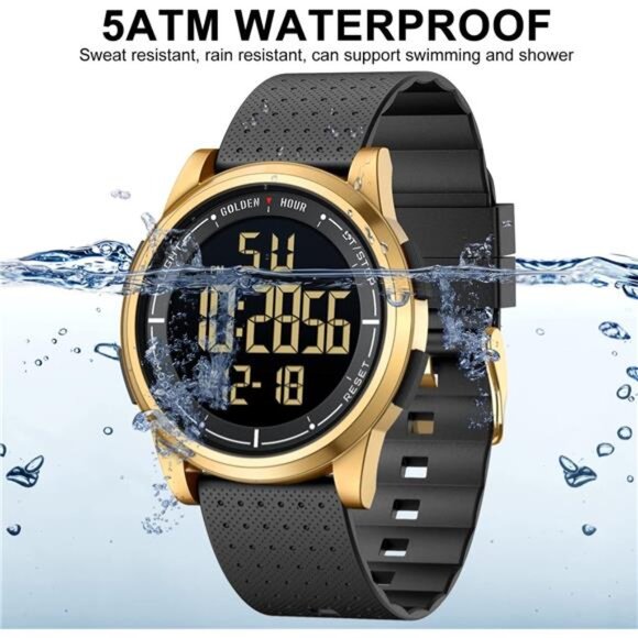 Ultra-Thin Minimalist Sports Waterproof Digital Watches Men with Wide-Angle - Picture 2 of 7